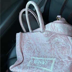 Versace Floral Pink Tote Bag